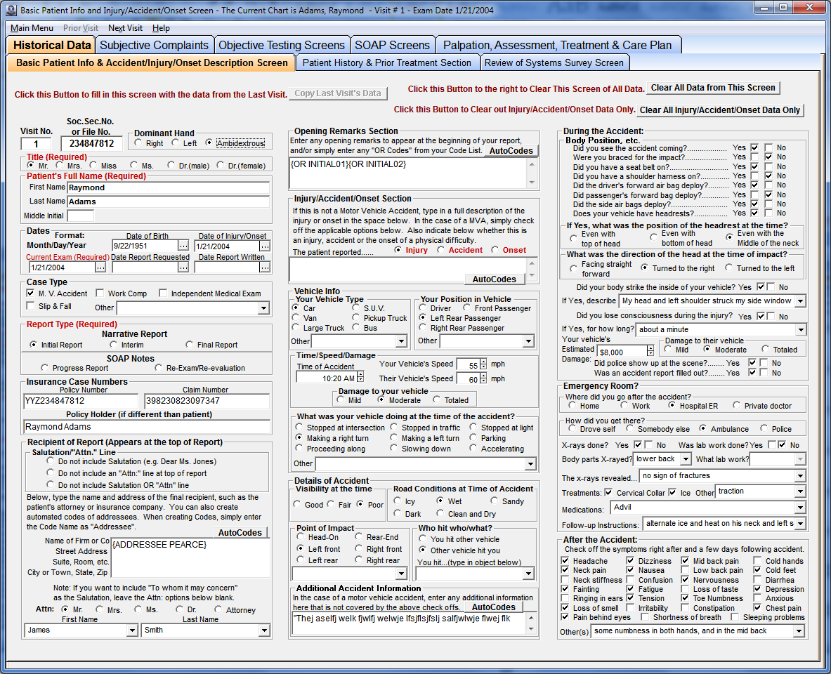 screenshot of Report Master